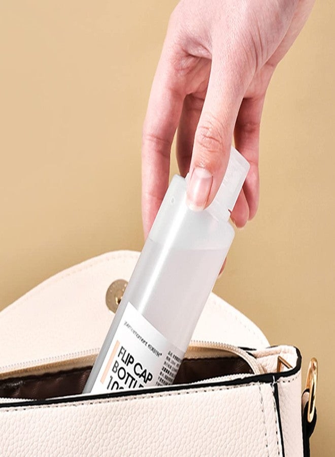 Quupy 3Pcs 100ml/3.4oz Empty Refillable Clear Plastic Soft Tube Squeeze Bottle With Flip Cap Travel Bottle Makeup Cosmetic Toiletries Packing Storage Containers for Shampoo Shower Gel Toner Lotion - Image 4