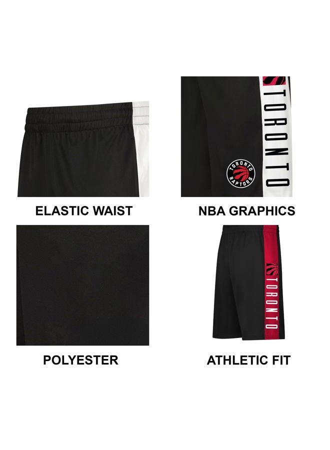 Ultra Game غولدن ستيت ووريورز، L، أسود - شورتات كرة سلة رياضية للرجال من أنك NBA مصنوعة من شبكة - Image 2