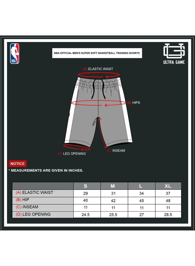 Ultra Game غولدن ستيت ووريورز، L، أسود - شورتات كرة سلة رياضية للرجال من أنك NBA مصنوعة من شبكة - Image 4