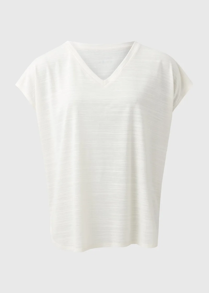 Matalan Souluxe Cream V-Neck T-Shirt