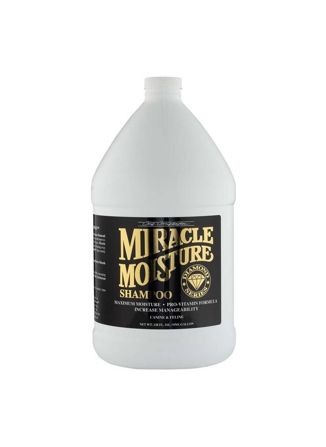 Chris Christensen Chris Christensen Diamond Series Miracle Moisture Dog Shampoo, Groom Like a Professional, Pro-Vitamin Formula, Provides Maximum Moisture, Use on Both Dogs and Cats, Made in The USA, 128 oz  - Image 1