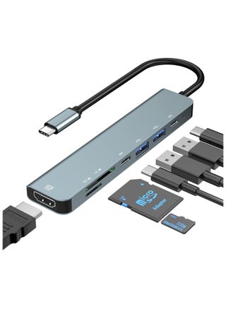 USB C Hub ,7 in 1 USB C Docking Station Type C Multiport Adapter, 4K@60HZ HDMI,USB-A, PD 100W ,USB-C,SD/TF Compatible for MacBook ,Type C Thunderbolt 3 Laptops - pzsku/Z4CFA0F53EFC5843AFB4CZ/45/_/1696519687/a4f3227d-e398-4410-89ee-1e46b937b90b