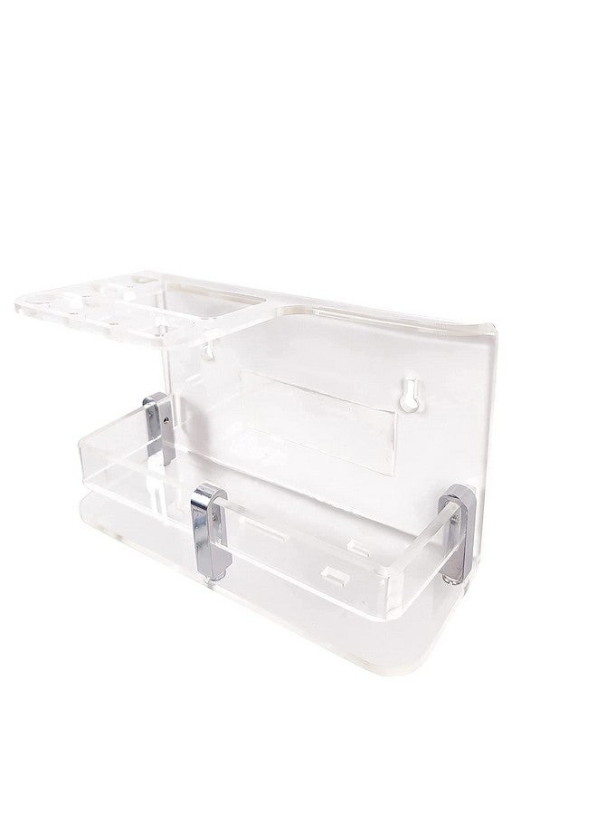 Bonsenkitchen Wall Mounted self Adhesive Acrylic Tooth Toothbrush Holder for Bathroom,Toothbrush Tumbler,Toothpaste for Bathroom Stand 8 in x (Transparent) - Image 4