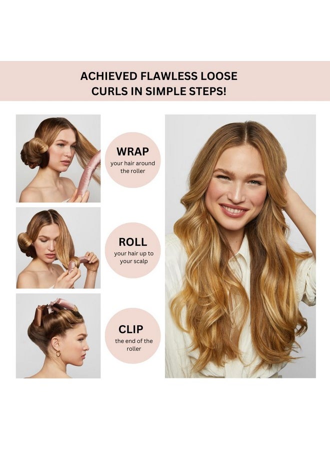 Kitsch مكواة تجعيد الشعر جامبو بدون حرارة لتجعيدات الشعر طوال الليل، 4 قطع من قضبان مرنة من الساتان كبيرة الحجم لتجعيدات الشعر بدون حرارة، قضبان تجعيد الشعر طوال الليل، مكواة تجعيد الشعر بدون حرارة للنوم، قضيب تجعيد سميك، مكواة تجعيد للشعر القصير  - Image 3