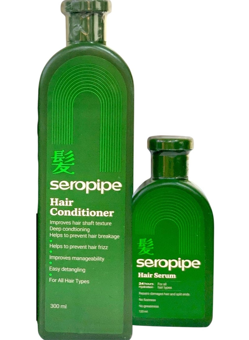 Seropipe Hair Conditioner 300 ml + Seropipe Hair Serum 120 Ml