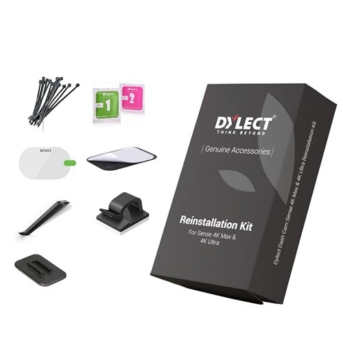 Dylect® Reinstallation Kit for Sense 4K Max & Sense 4K Ultra Dash Cam | Complete Tool & Mounting Set for Hassle-Free Reinstallation After Vehicle Change or Windscreen Change - Image 1