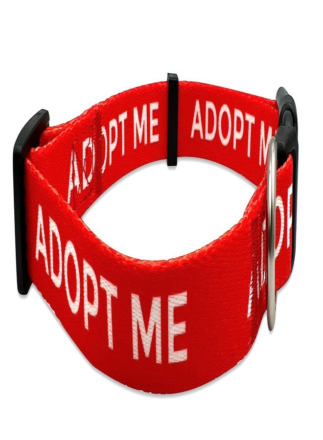 PinMaze Adopt Me Dog Collar - Friendly Sight Dog for Small Medium Large Dogs Cats (Medium, Red) - Image 3