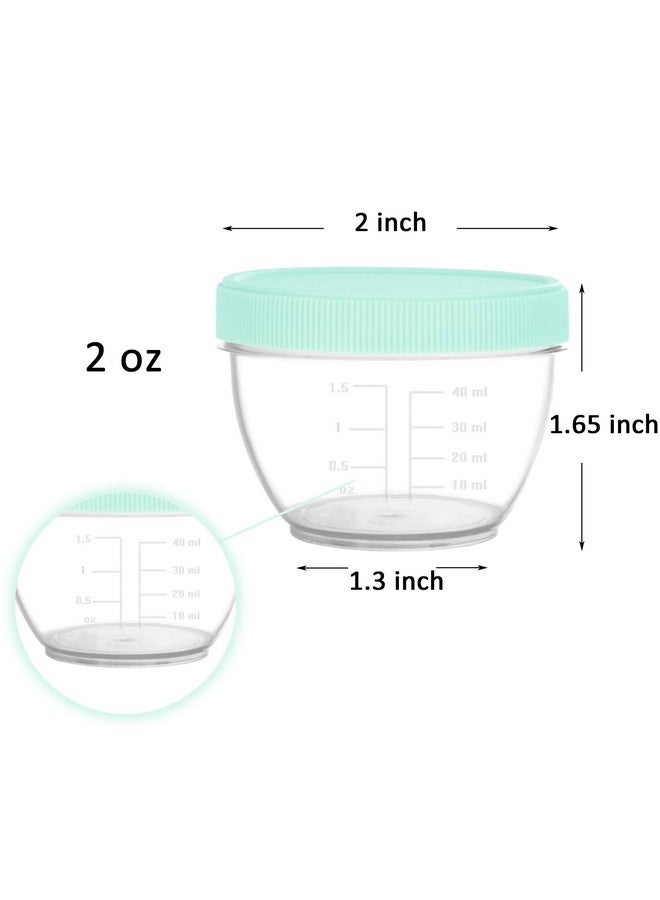 Youngever 18 Sets Baby Food Storage, 2 Ounce Plastic Baby Food Containers with Lids and Labels (Coastal Colors) - Image 2