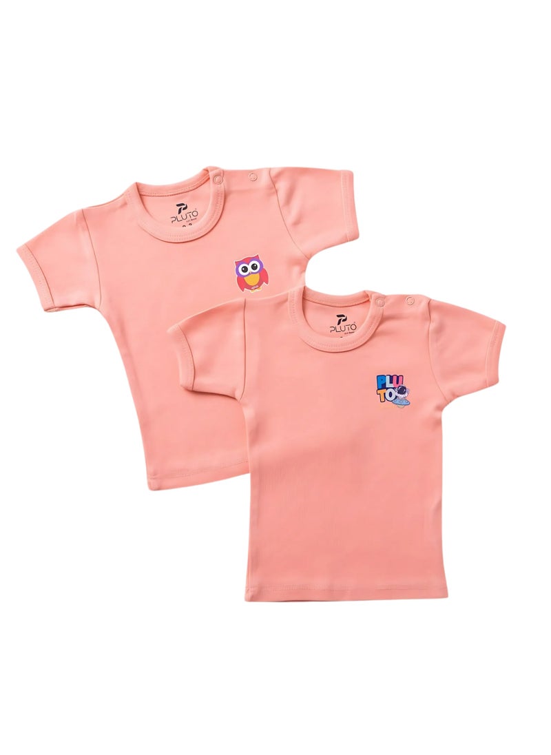 Pluto Pack of 3 Cotton Short Sleeve Undershirt for Baby  - Image 3