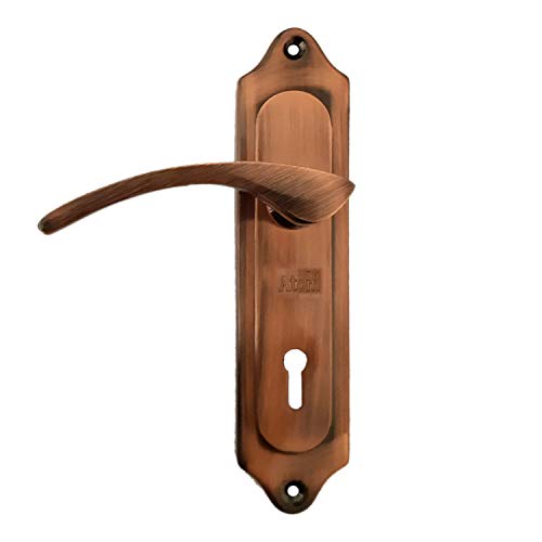 Atom Heavy Duty Mortise Door Lock for Bedroom, Living Room, Main Door, Copper Antique Finish | 3 Keys | 6 Lever Double Stage Lockset for House Hotel Office(509KY) - Image 3