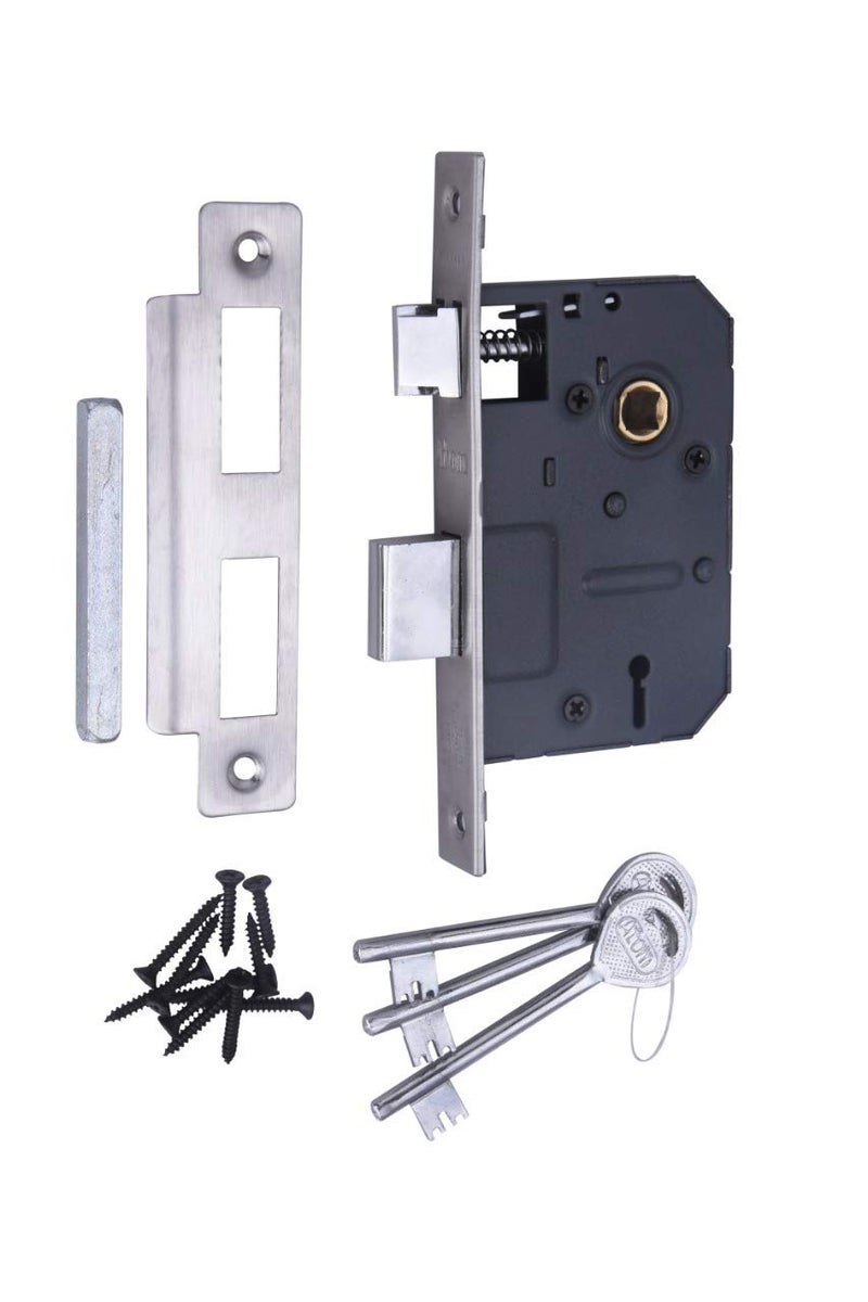 Atom Heavy Duty Mortise Door Lock for Bedroom, Living Room, Main Door, Copper Antique Finish | 3 Keys | 6 Lever Double Stage Lockset for House Hotel Office(509KY) - Image 4