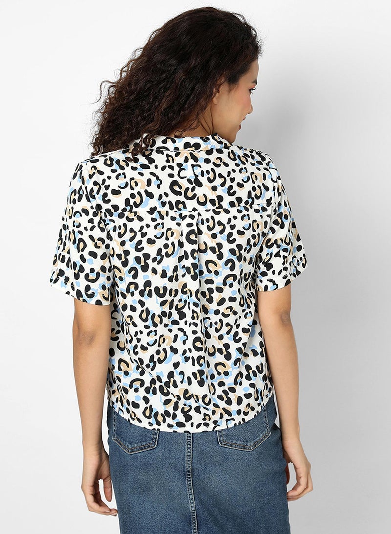 PINACOLADA Women's Multicolour Abstract Cheetah Shirt - Image 5