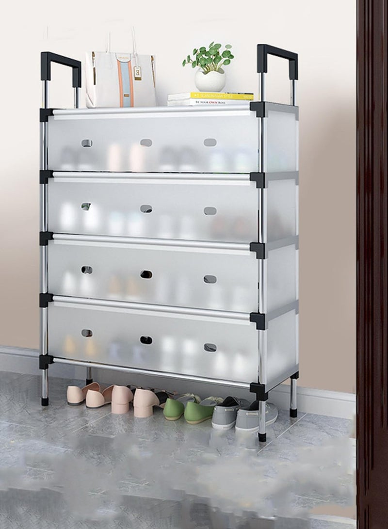 بلومنغ تايم رف أحذية بمدخل من 5 طبقات مع أبواب مقاومة للغبار، منظم تخزين متعدد الطبقات للأحذية/الألعاب - خزانة موفرة للمساحة للممر، غرفة المعيشة، الخزانة - Image 1