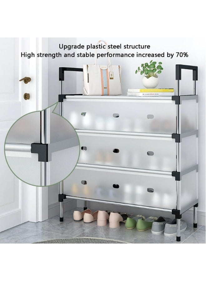 بلومنغ تايم رف أحذية بمدخل من 5 طبقات مع أبواب مقاومة للغبار، منظم تخزين متعدد الطبقات للأحذية/الألعاب - خزانة موفرة للمساحة للممر، غرفة المعيشة، الخزانة - Image 3