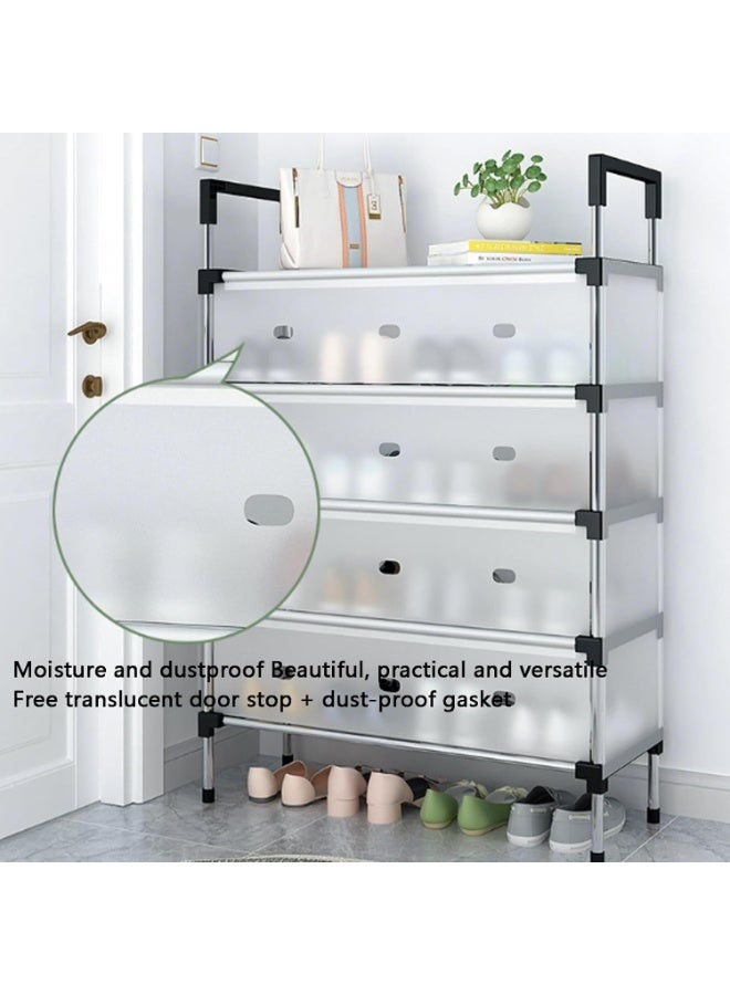 بلومنغ تايم رف أحذية بمدخل من 5 طبقات مع أبواب مقاومة للغبار، منظم تخزين متعدد الطبقات للأحذية/الألعاب - خزانة موفرة للمساحة للممر، غرفة المعيشة، الخزانة - Image 5