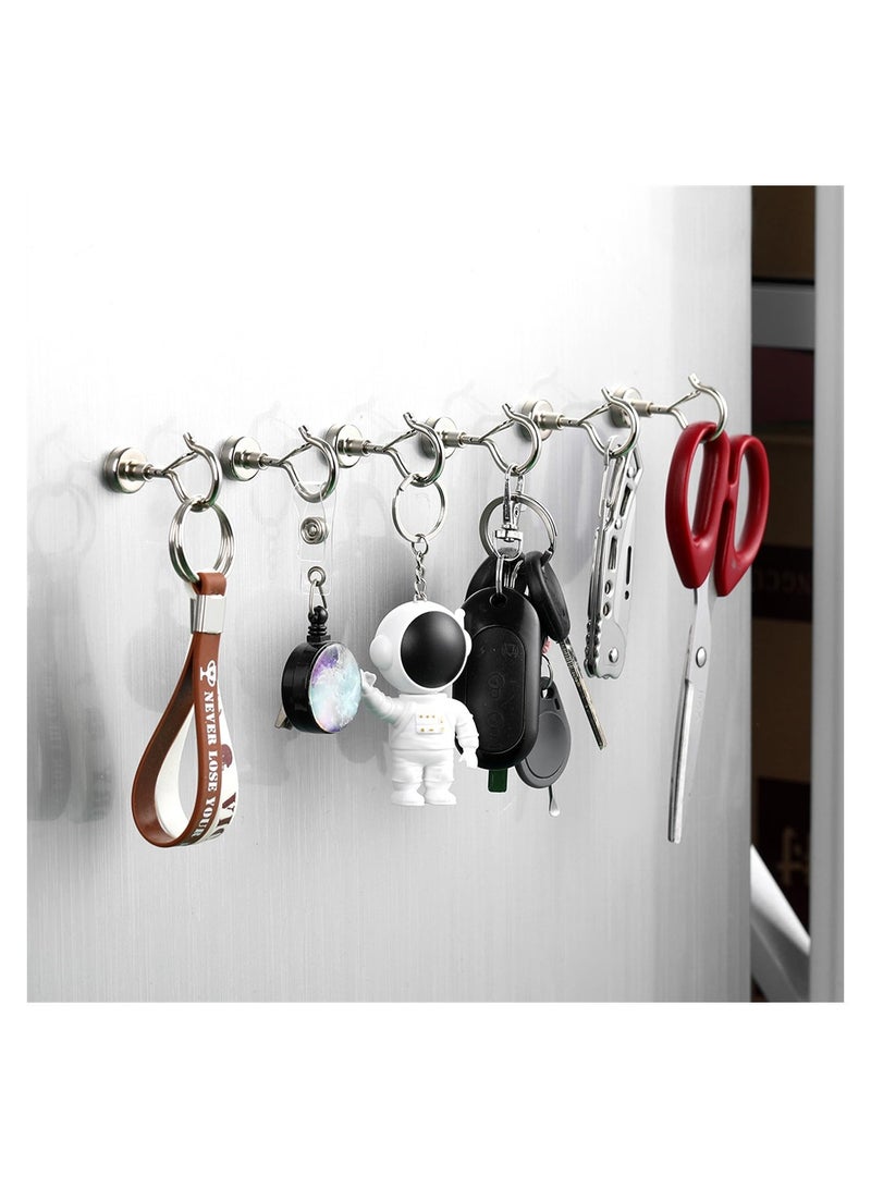 KASTWAVE Magnetic Hooks with Snap, 25lbs Heavy Duty Magnets with Hook for Refrigerator, Strong Cruise Hook for Hanging, Magnetic Hanger for Cabin, Grill, Wreath, Kitchen, Office, Pack of 10 - Image 5