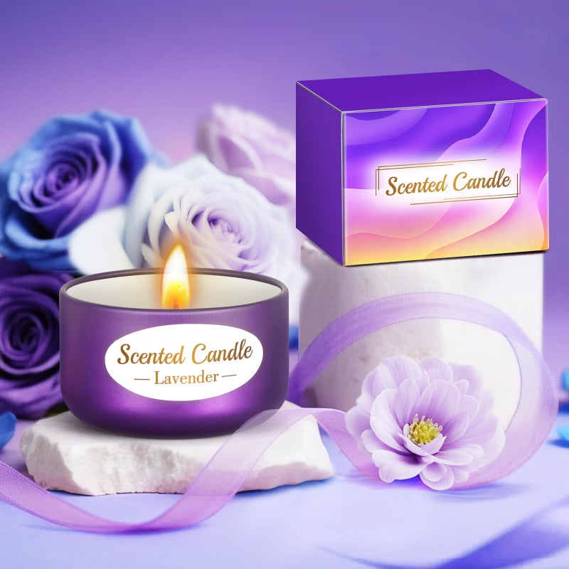 linkax Mothers Day Birthday Gifts Set for Women Her Mom Wife Girlfriend Friend - Purple Self Care Spa Relaxation Gift Basket Set with Novelty Stainless Steel Coffee Tumbler, Lavender Candle, Bath Bomb - Image 4