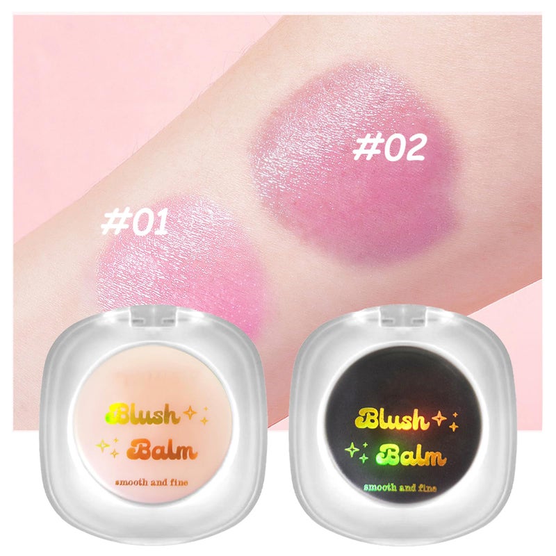 HUDABABY Color Changing Blush,Magical Temperature Change Powder Blusher Cream For Cheeks ï¼ŒEyes And Lips Tint Makeup,Lasting Moisturizing Rouge, Brightening, High Gloss Black Powder Blusher Cream (#02 Rose) - Image 2