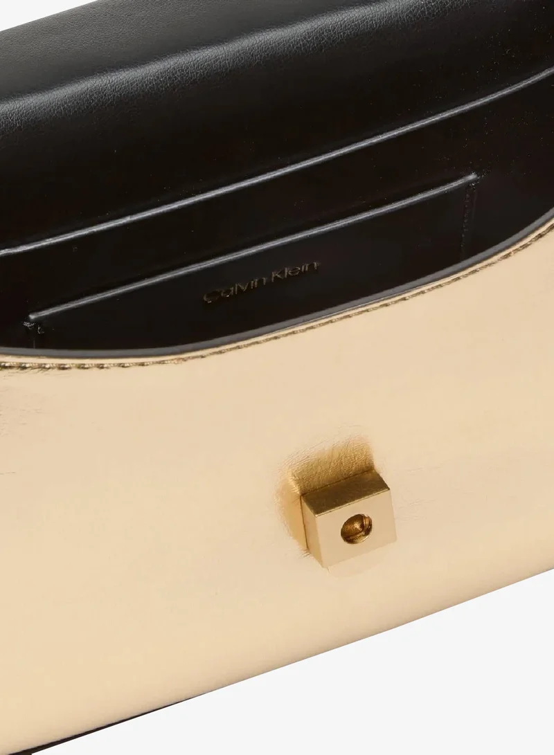 Calvin Klein GOLD METALLIC Metallic Top Handle Bag for Women | Best Price UAE