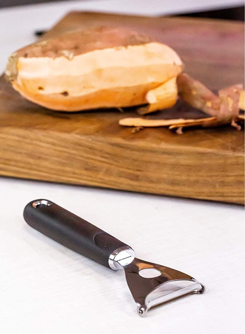 KitchenCraft MasterClass Soft-Grip Stainless Steel Swivel Y-Peeler – Carded - Image 3