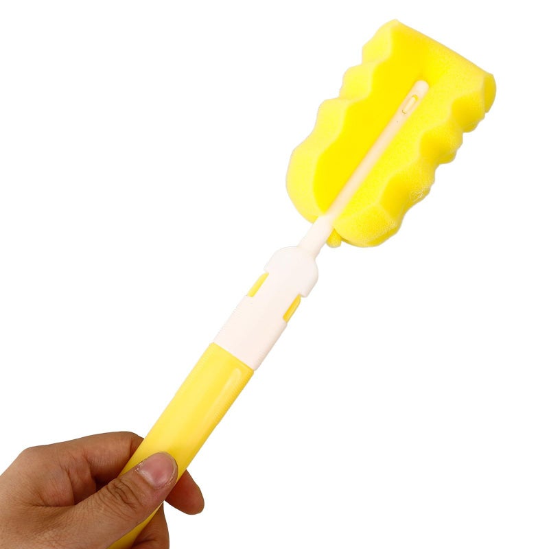 Yellow Bottle Brush Set 6pcs Straw Cleaner Nipple Brush Kitchen Feeding Tools - Image 4