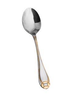 Hic 6-Piece Stainless Steel Dinner Spoon Set Silver With Gold  - Image 2