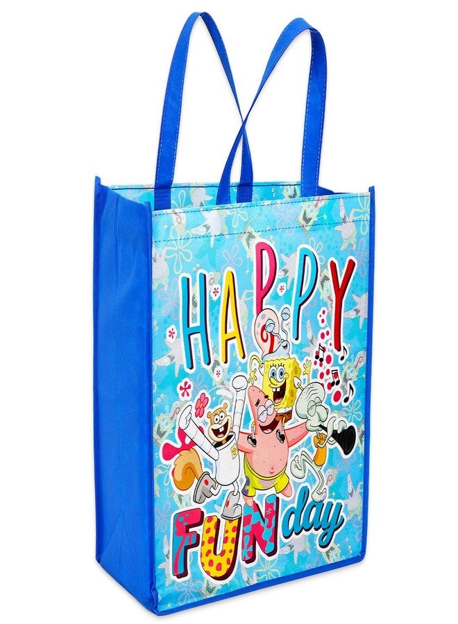 سبونج بوب سكوير بانتس مجموعة حقائب سبونج بوب - مجموعة إكسسوارات تتضمن 3 حقائب تسوق بشخصيات باتريك، سكويدوارد، ساندي، غاري، مستر كرابس، بالإضافة إلى ملصقات، والمزيد | حقائب ستيتش القابلة لإعادة الاستخدام - Image 2