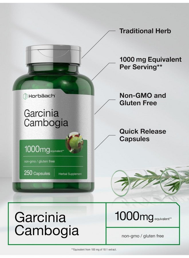 Horbäach Horbaach Garcinia Cambogia Extract Pills | 1000mg | 250 Capsules | Herbal Extract Supplement | Non-GMO, Gluten Free - Image 4