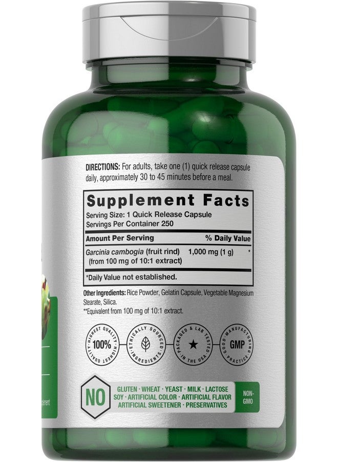 Horbäach Horbaach Garcinia Cambogia Extract Pills | 1000mg | 250 Capsules | Herbal Extract Supplement | Non-GMO, Gluten Free - Image 2