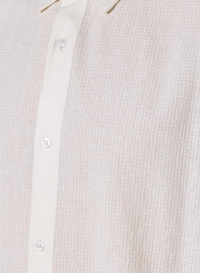 Splash FAV Men Regular Fit Collared Textured Short Sleeves Shirt