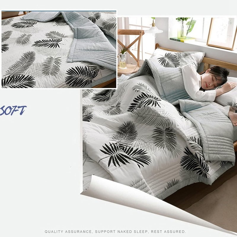Summer Quilt, Lightweight Washable Cotton Comforter for Air Conditioned Rooms, with Ultrasonic Seam Embossing for Adults and Children (200 * 230cm) - Image 2