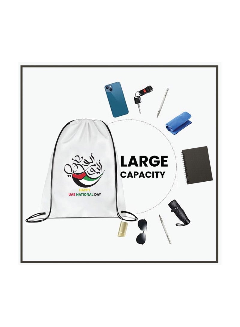 UAE Celebration Day Gift Set _5-Piece Combo Set With Drawstring Bag,Scarf,Flag,Caps,And Aluminium Water Flask_Perfect For Events And Celebrations - Image 4
