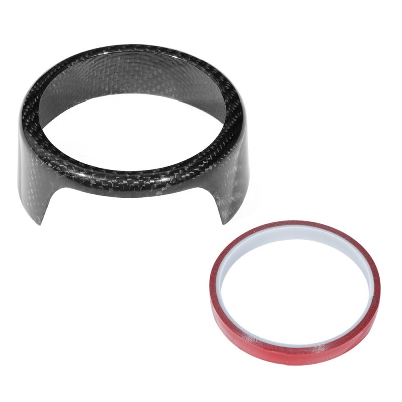 Carbon Fiber Grill Badge Trim - UV-Resistant Grille Emblem Trim Cover for Alfa Romeo Giulia 17-19 - Image 1