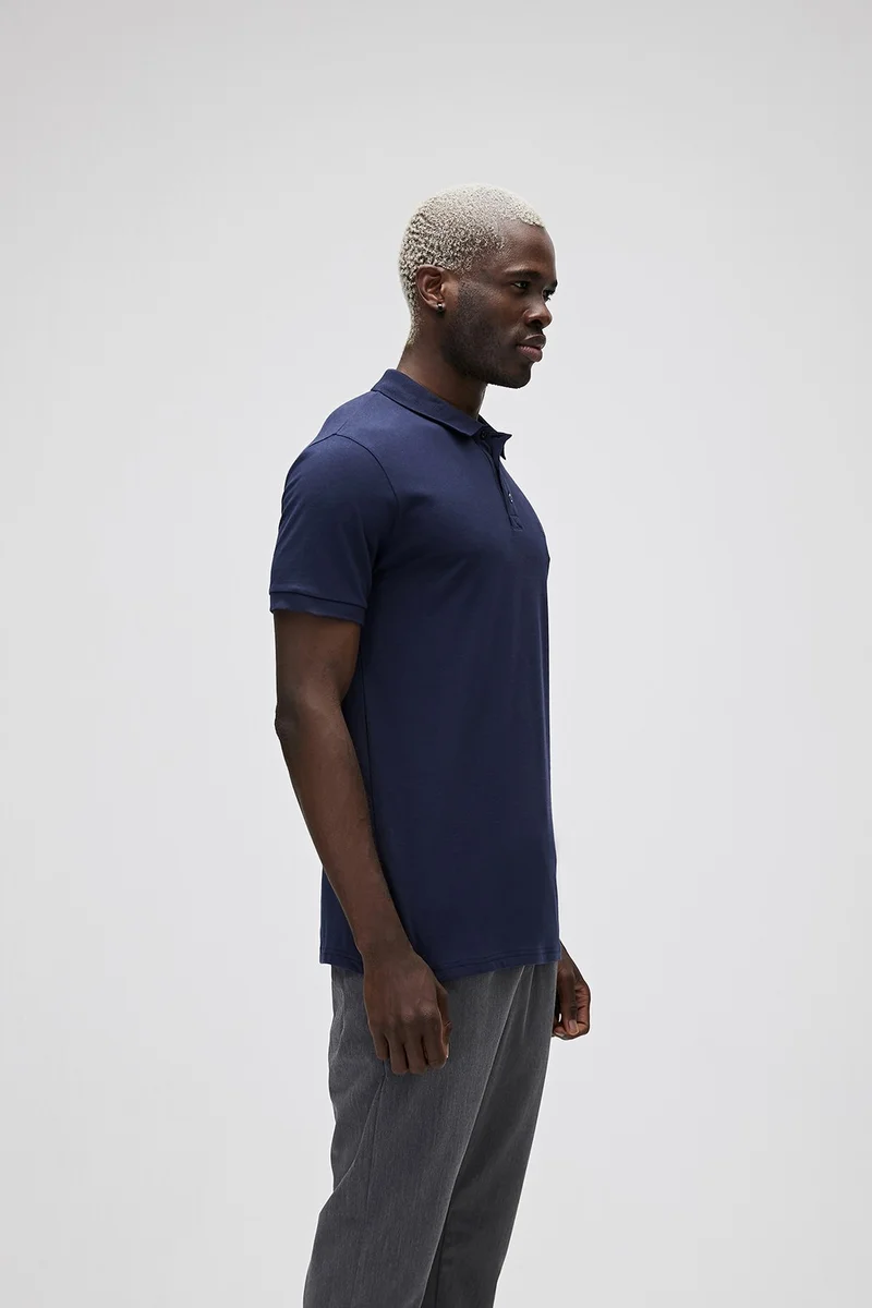 Bad Bear O Neck Regular Fit Plain Navy Blue Men's T-Shirt - 21.01.07.051_Stark Polo