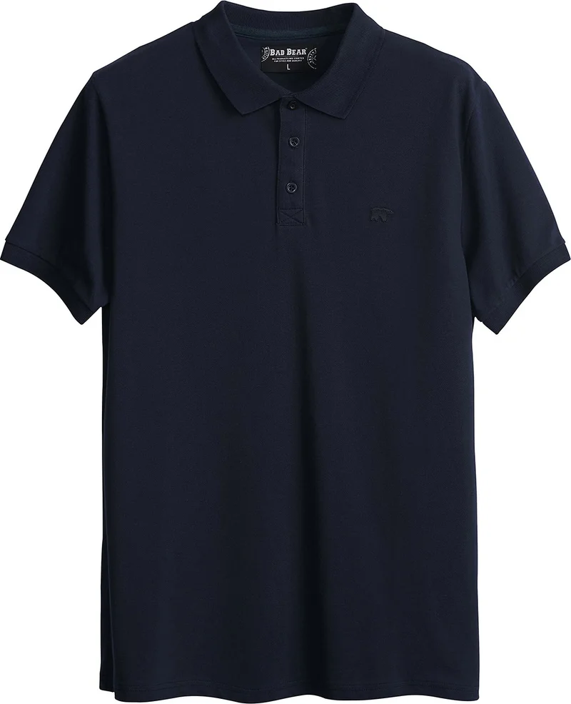 Bad Bear O Neck Regular Fit Plain Navy Blue Men's T-Shirt - 21.01.07.051_Stark Polo