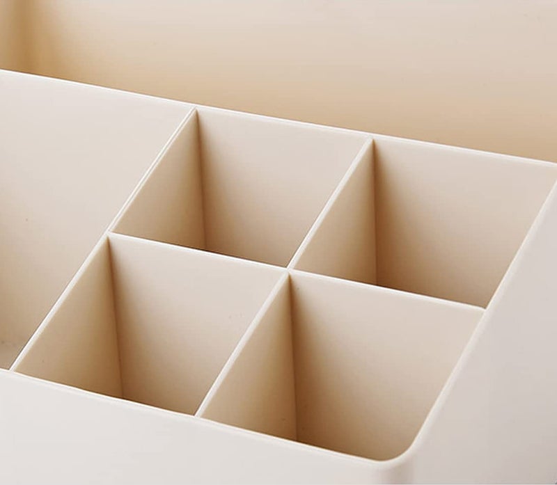 Xacton Cosmetic Organiser Storage Box I Plastic Makeup Lipstick Nail Polish,Brushes Storage Box I for Home,Office Bedroom I Skin Care Products for Dressing Table - Cosmetics,White - Image 2