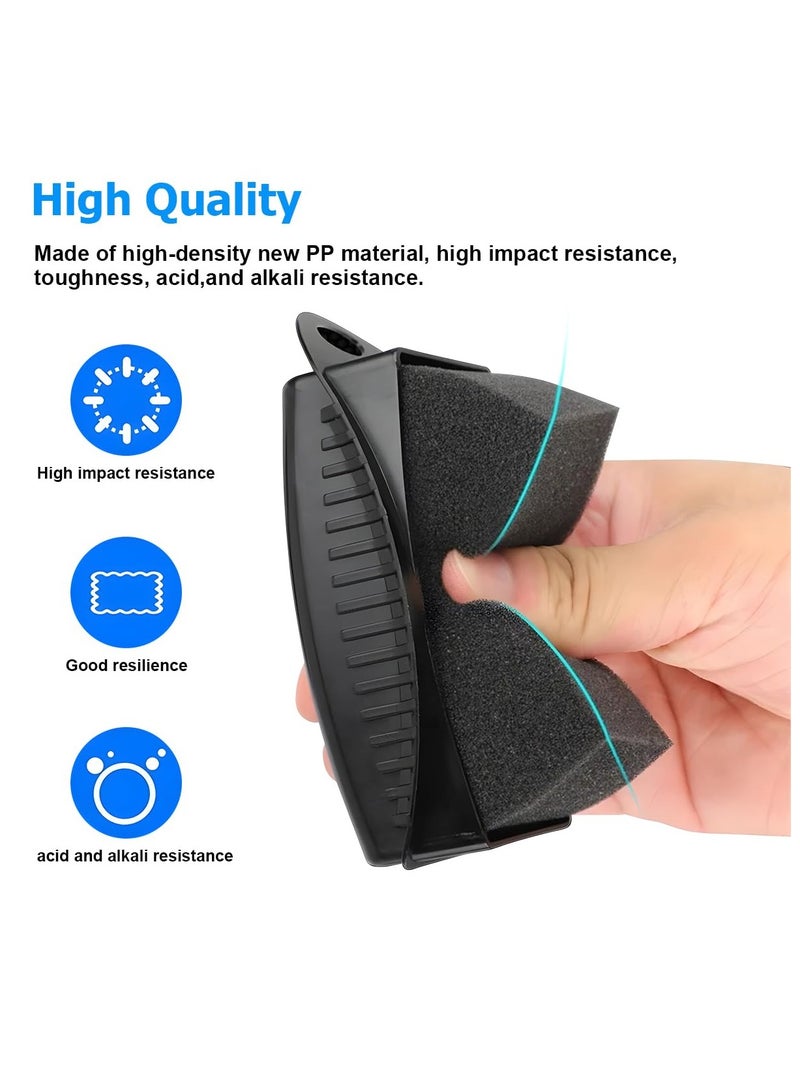 SOLARAE Tire Contour Dressing Applicator 2 Pcs, Car Wheel Dressing Shine Sponge with Lid, Polishing Sponge Wax Buffing Pads for Auto, Foam Brush with Cover, Automotive Cleaning Accessories (Yellow) - Image 3