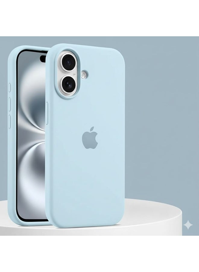 سيليكون غطاء حماية مغناطيسي فاخر لهاتف iPhone 17 أزرق سماوي متوافق مع سلسلة iPhone - مقاوم للصدمات، نحيف، ناعم الملمس مع دعم الشحن اللاسلكي المغناطيسي - Image 2