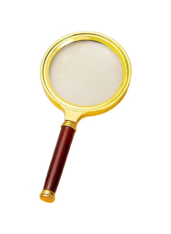 JAJALIN Optical Handheld 3X Magnifying Glass, Imitation Rosewood, Reading Appreciation, Plastic Frame, Abs Handle, 80Mm Aperture - Image 2