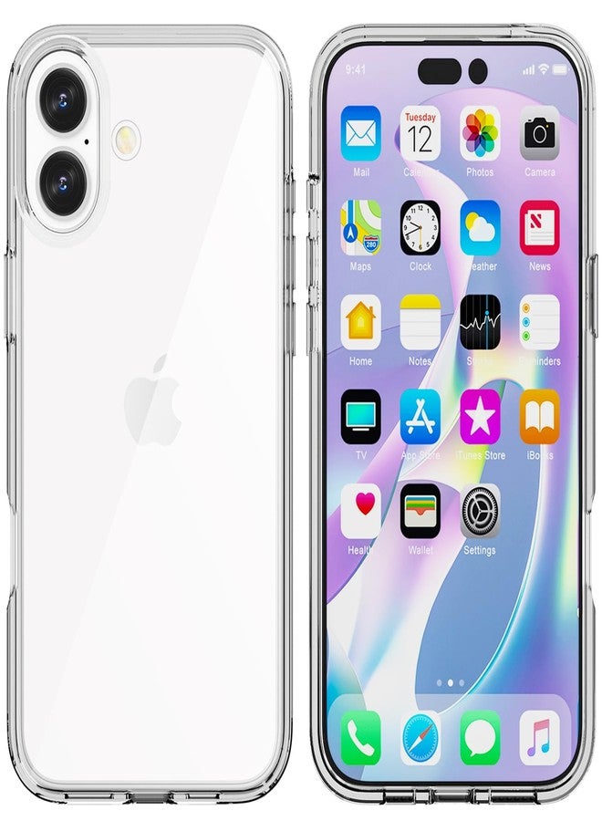 TENOC Phone Case Compatible with iPhone 16 Plus, Clear Case Shockproof Protective Bumper Slim Cover for 6.7 Inch - Image 1