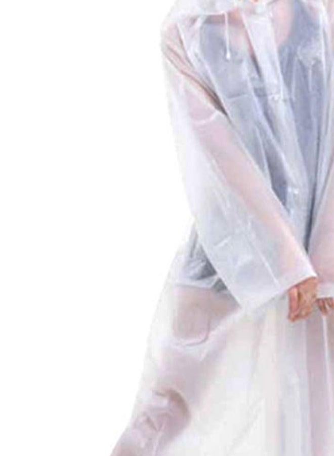 Generic Portable Breathable Raincoat With Hood Sleeves  - Image 4