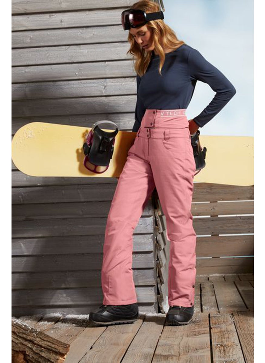 Tchibo Women Sportswear Fit Ski and Snowboard Track Pants, Pink  - Image 1