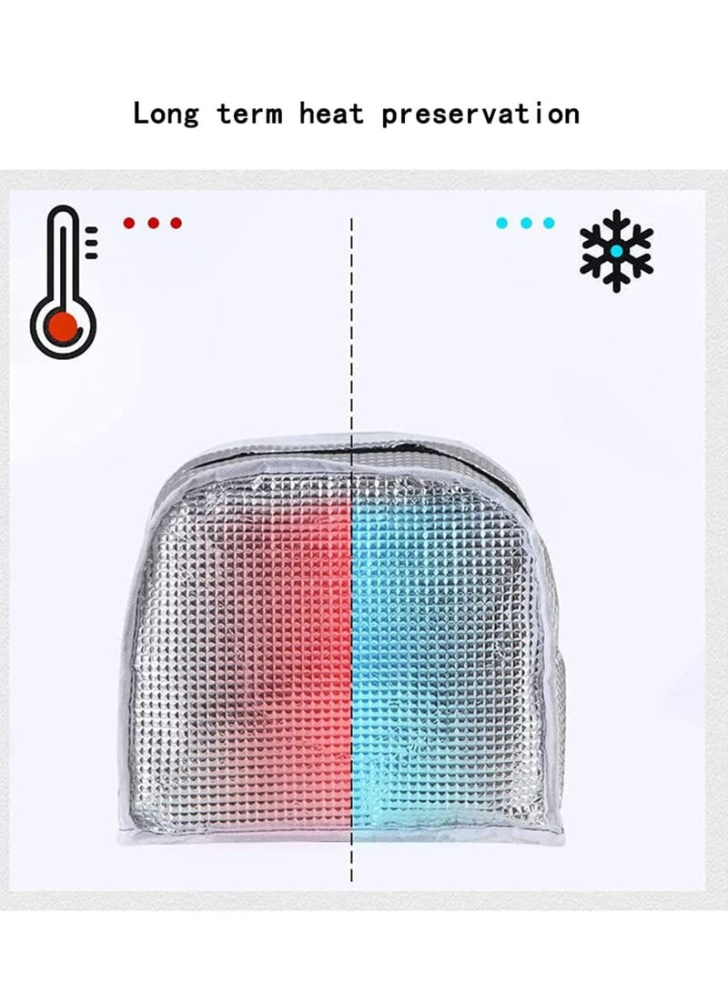 Y&D Lunch Bag for Girls Insulated Tote Womens and Mens, Water Proof Boxes Adult, Reusable Lunchboxes Work, Food Snack Containers Holder Girls, White  - Image 4