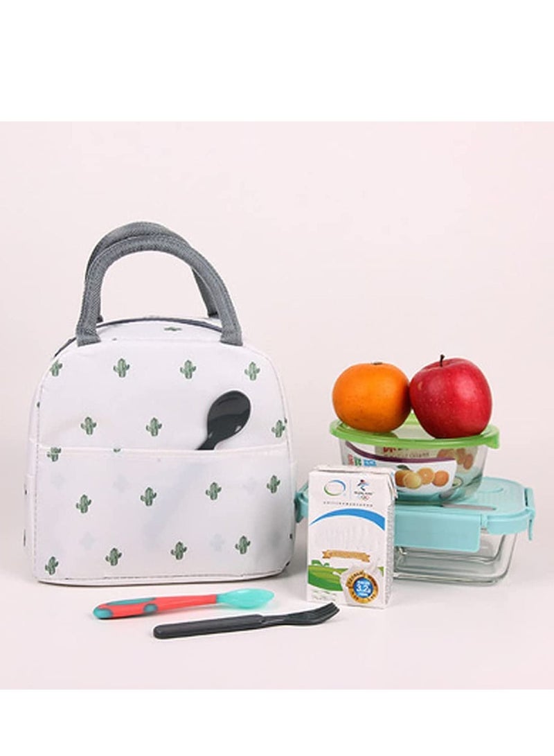 Y&D Lunch Bag for Girls Insulated Tote Womens and Mens, Water Proof Boxes Adult, Reusable Lunchboxes Work, Food Snack Containers Holder Girls, White  - Image 2