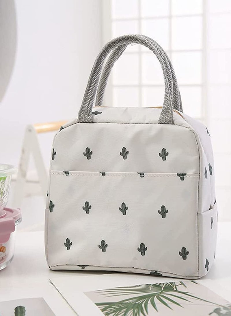 Y&D Lunch Bag for Girls Insulated Tote Womens and Mens, Water Proof Boxes Adult, Reusable Lunchboxes Work, Food Snack Containers Holder Girls, White  - Image 5