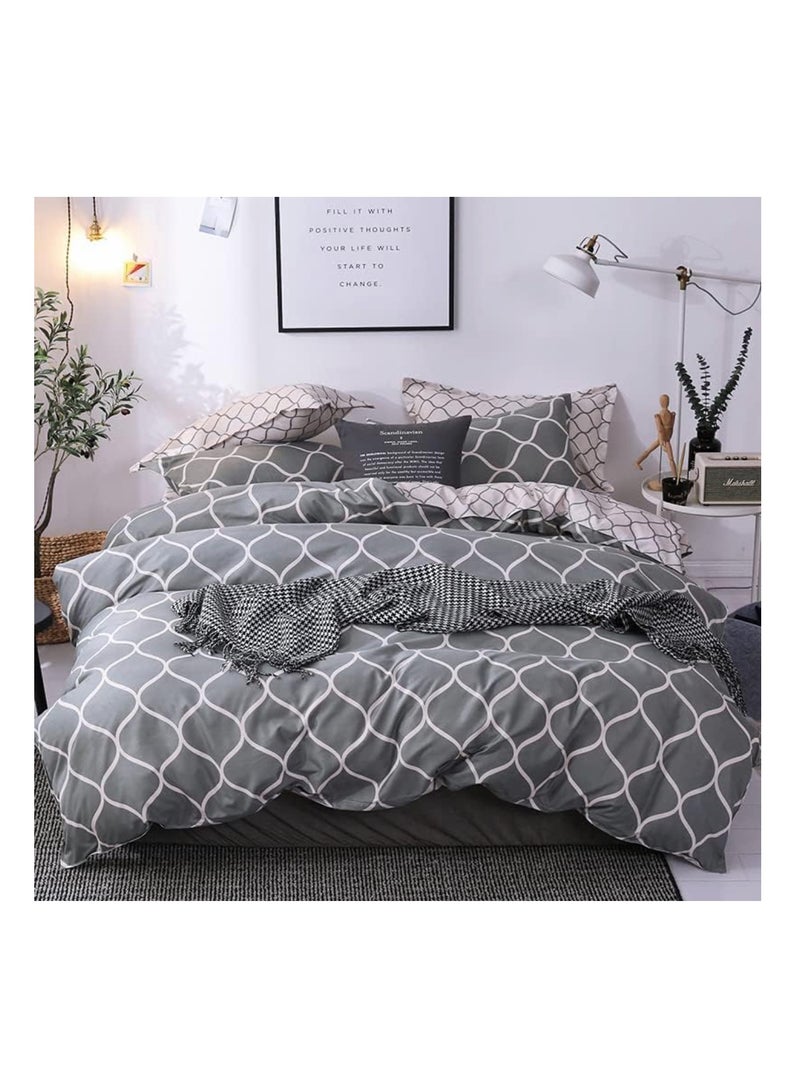 Yahor Super King Size Bed Sheet Set - 6-Piece Bedding Set Includes Duvet Cover, Fitted Sheet, and 4 Pillowcases - Soft, Durable, and Breathable Luxury for Set 220x240cm - Image 1