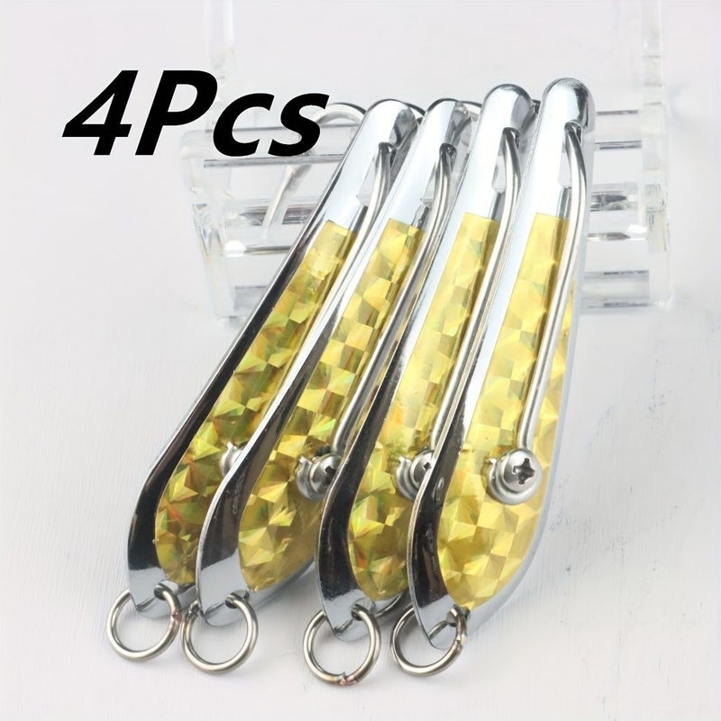 4pcs Fishing Spoons Color 3 Noon Fishing Lures - Image 1