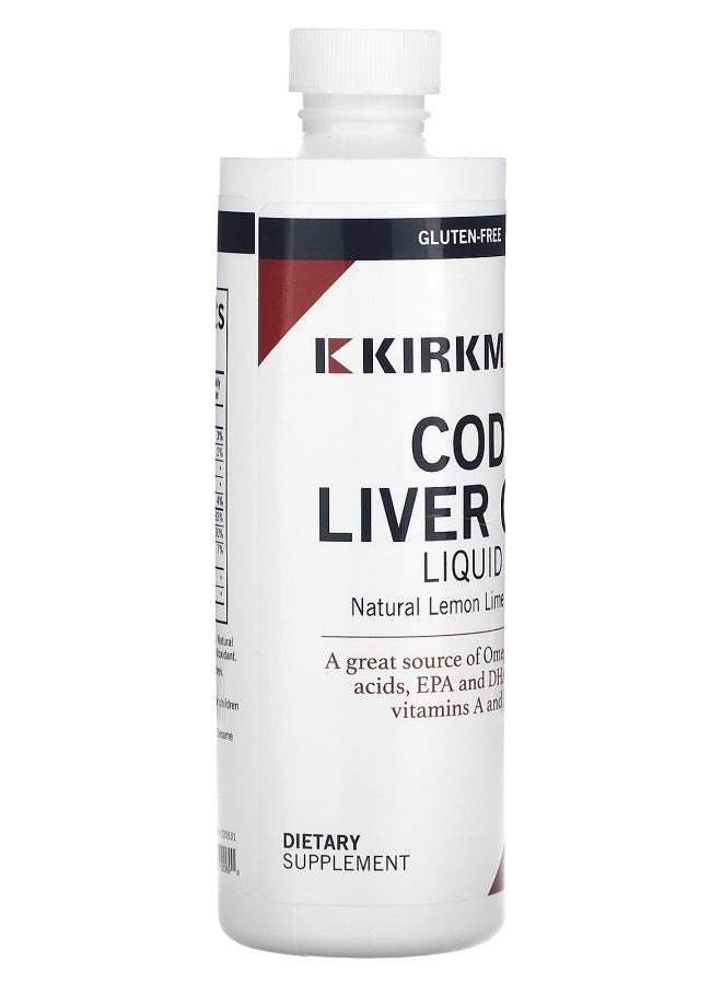 Kirkman Labs Cod Liver Oil Liquid Natural Lemon Lime 8 fl oz (237 ml) - Image 2