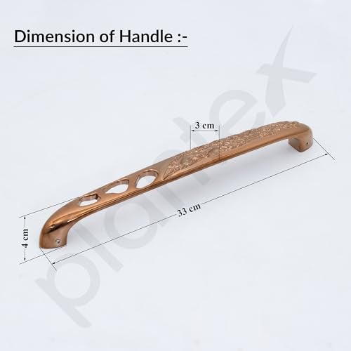 Plantex Heavy Duty Door Handle for Main Door/13-inches Main Door Handle/Pull Push Handle for Home/Hotel/Office - Pack of 1 (311-PVD Rose Gold Finish) - 3 Years Warranty - Image 4