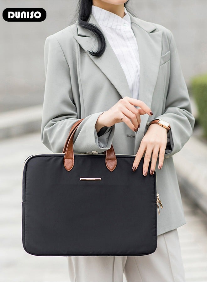 DUNISO Laptop Bag for Men or Women 14 Inch Computer Bag Laptop Tote Bag Briefcase Laptop Case Shoulder Bag with Strap Computer Cases Messenger Bag handbag for Travel/Business  - Image 3